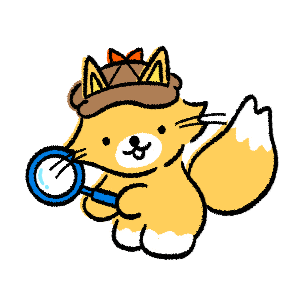 ナゾときバッジクエストのキツネのキャラクター